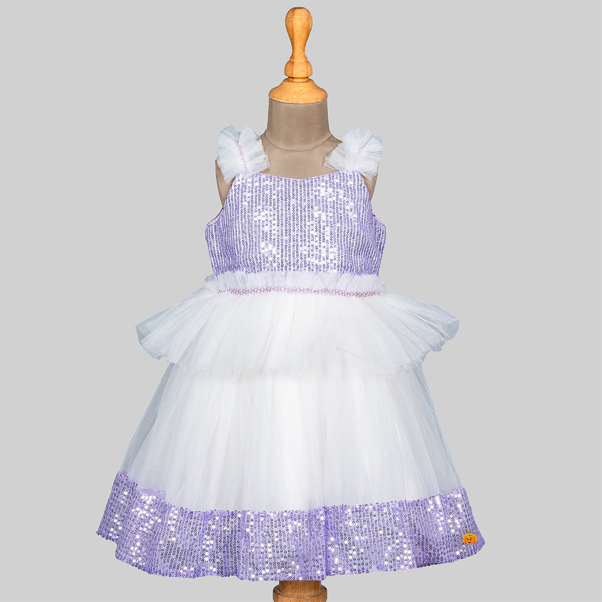 Purple And White Tulle Flowers Princess Crop Top Prom Dress Quinceaner –  Siaoryne
